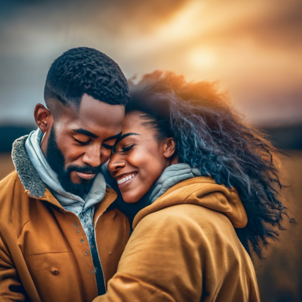 A photo of a happy couple embracing, symbolizing the joy of reuniting with a spouse in the United States through immigration.  Excerpt: