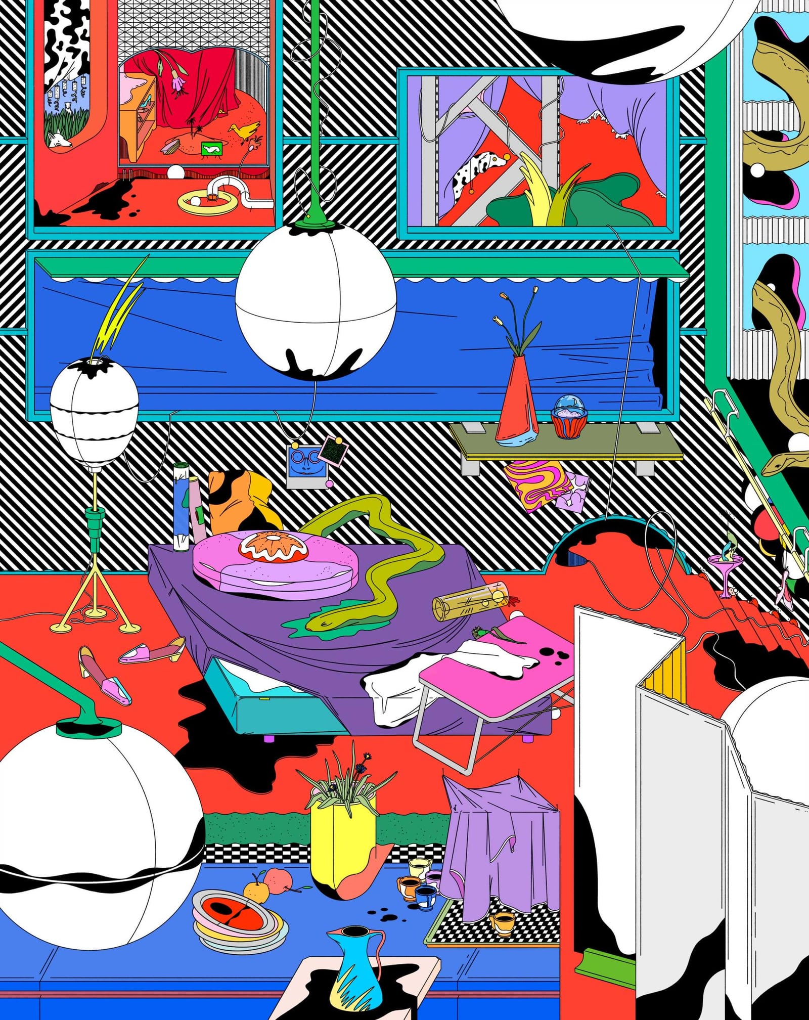 Carolina Moscoso: Architectural Precision Meets Surreal Illustration