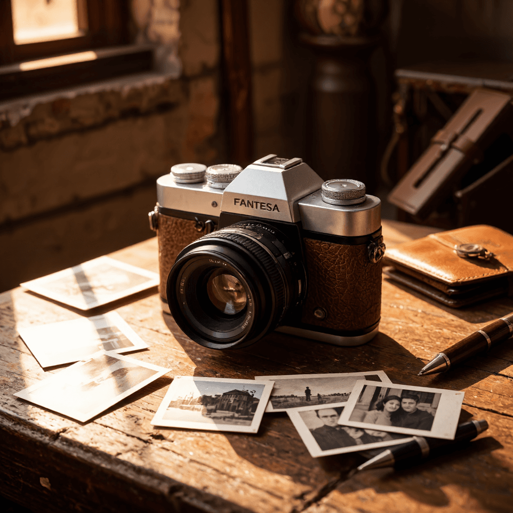 product photography of camera
