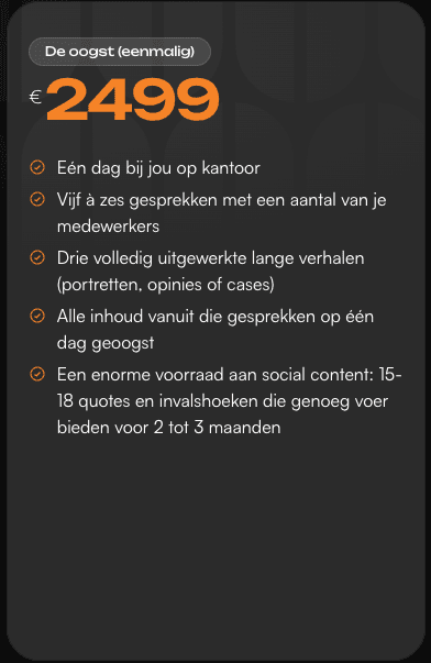 Voorbeeldvisual van het eindresultaat van De korte klap dienst.