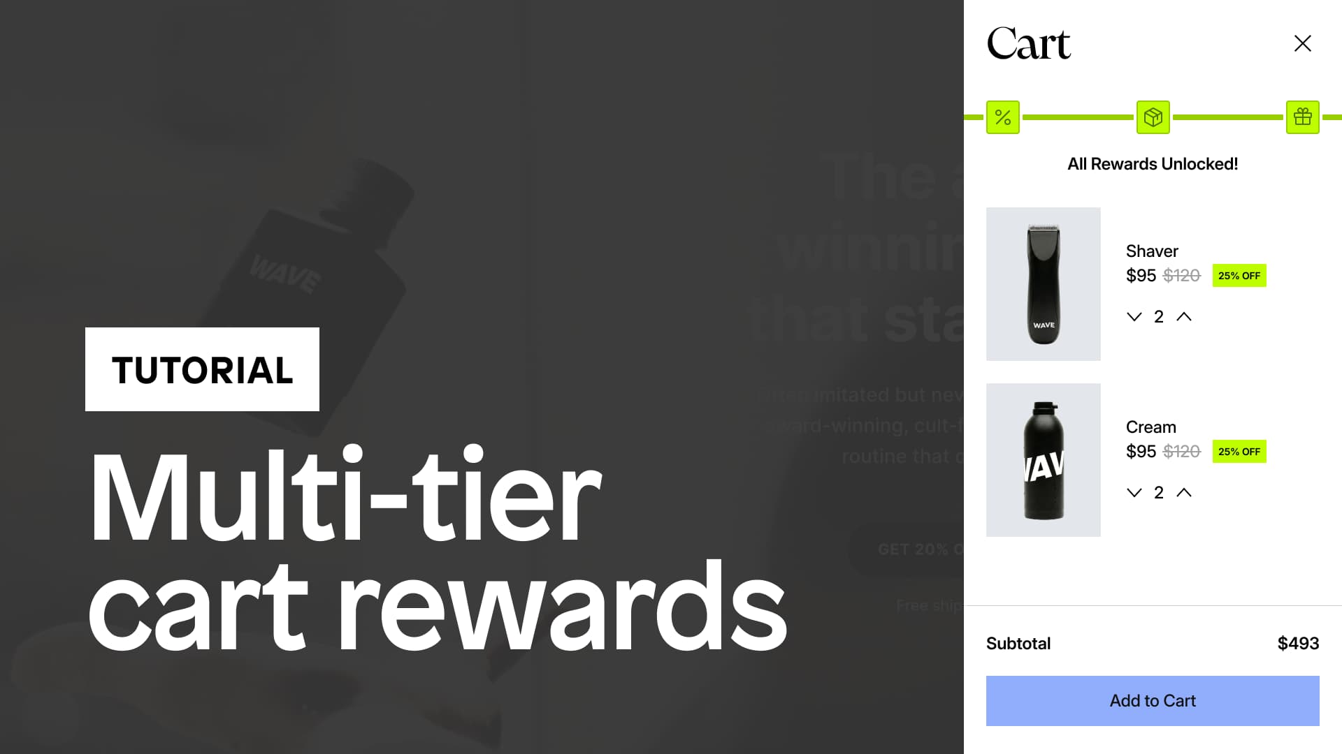 multi-tier reward bar