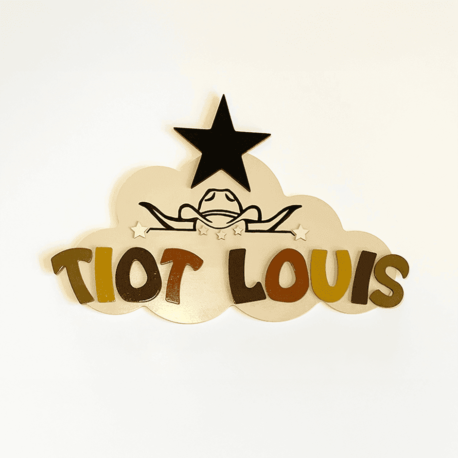 Photo d'un cadre "Tiot Louis" personnalisé et fait à la main.