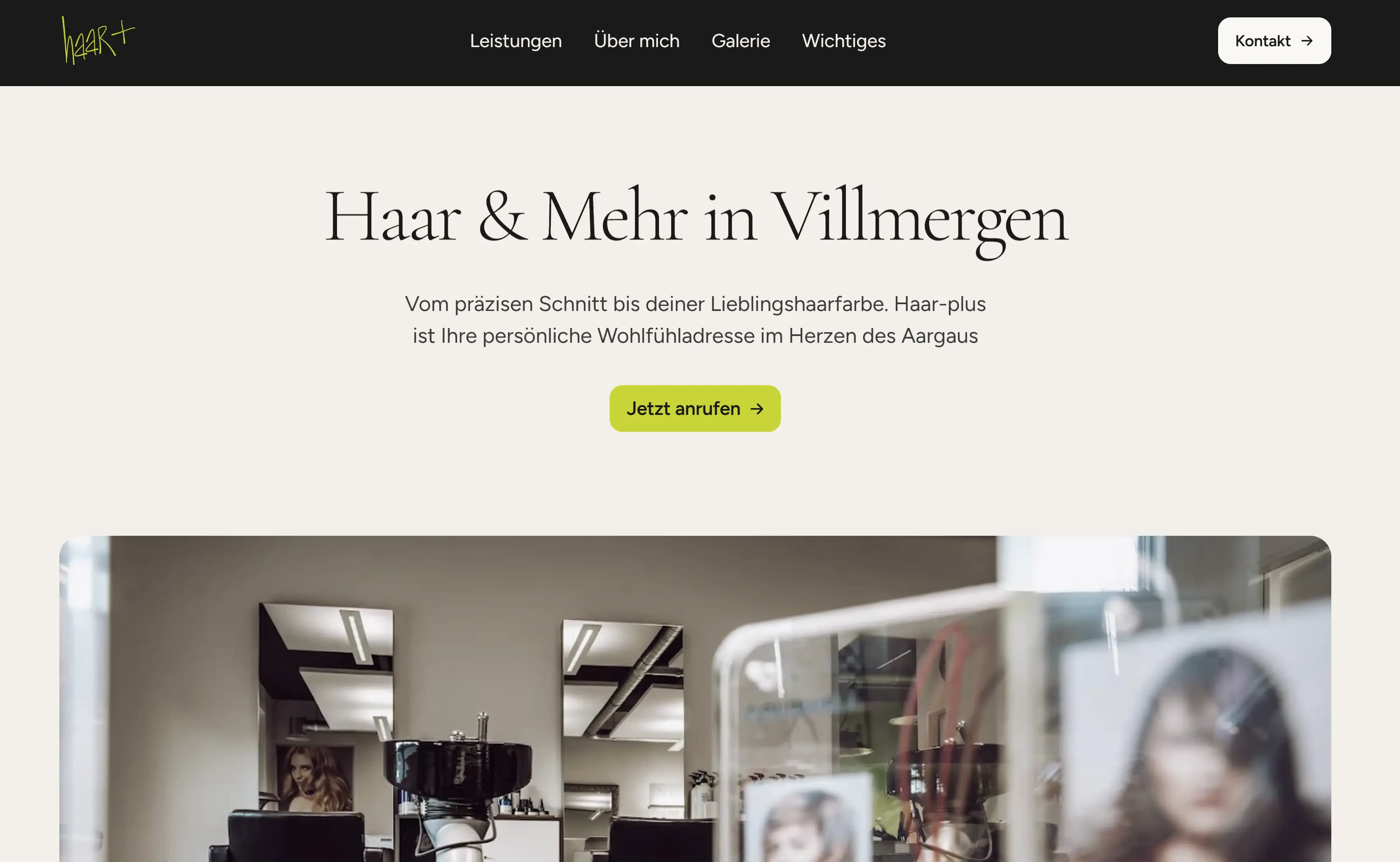 Neuer Webauftritt für einen Coiffeursalon