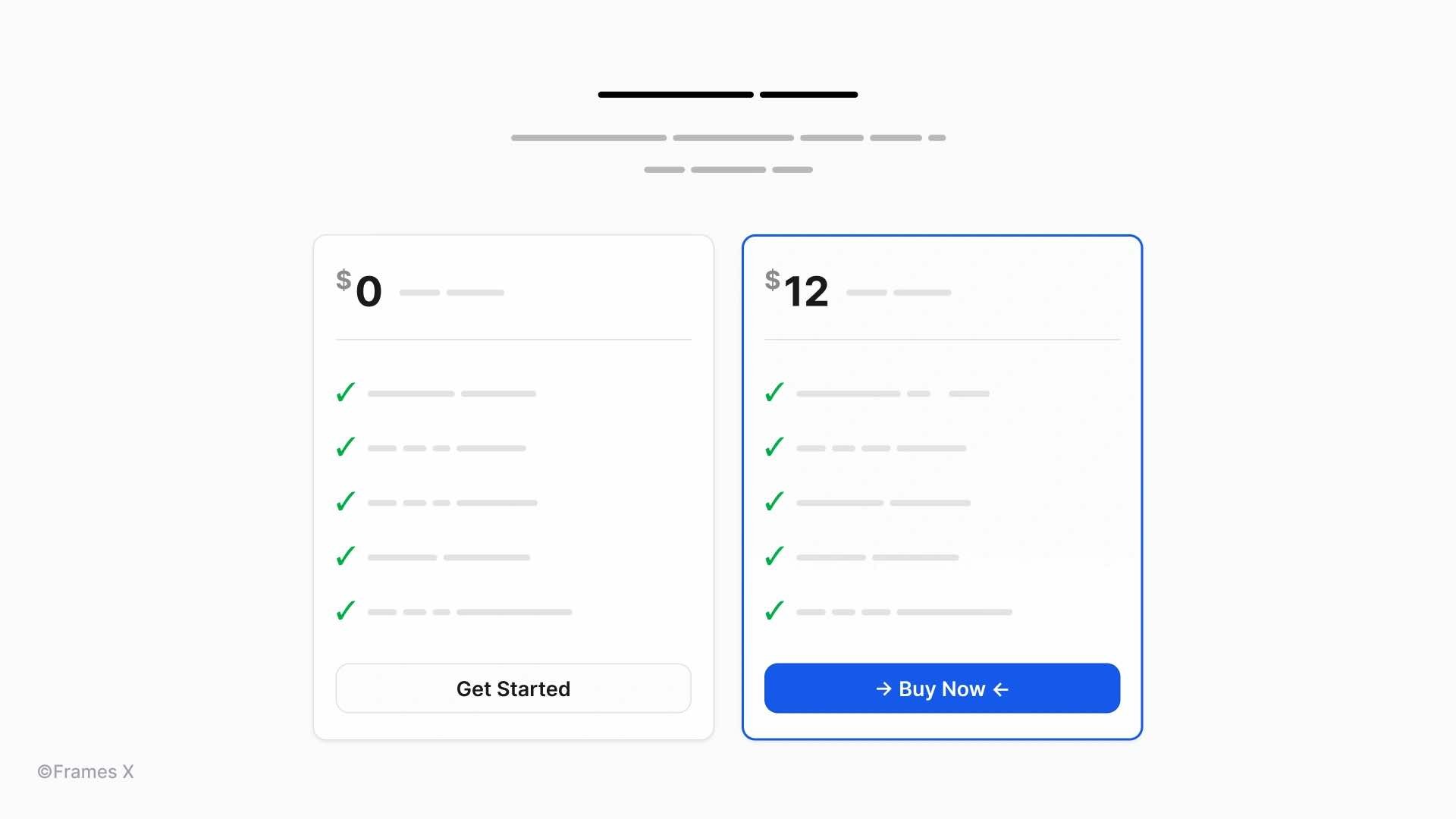 Pricing UI Component