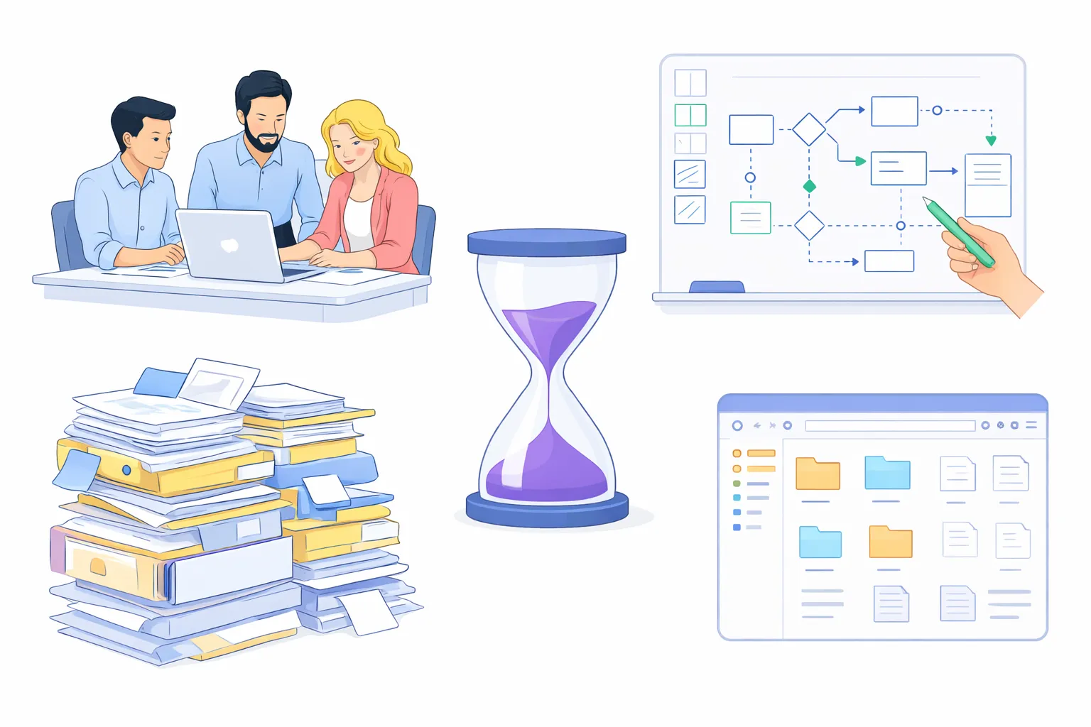 Recherche d'informations sur des processus métier dans des documents et outils dispersés