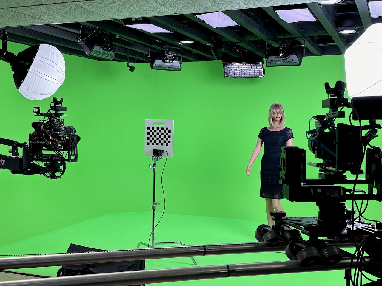 Virtual Production stage with Brain Bar and other equipment