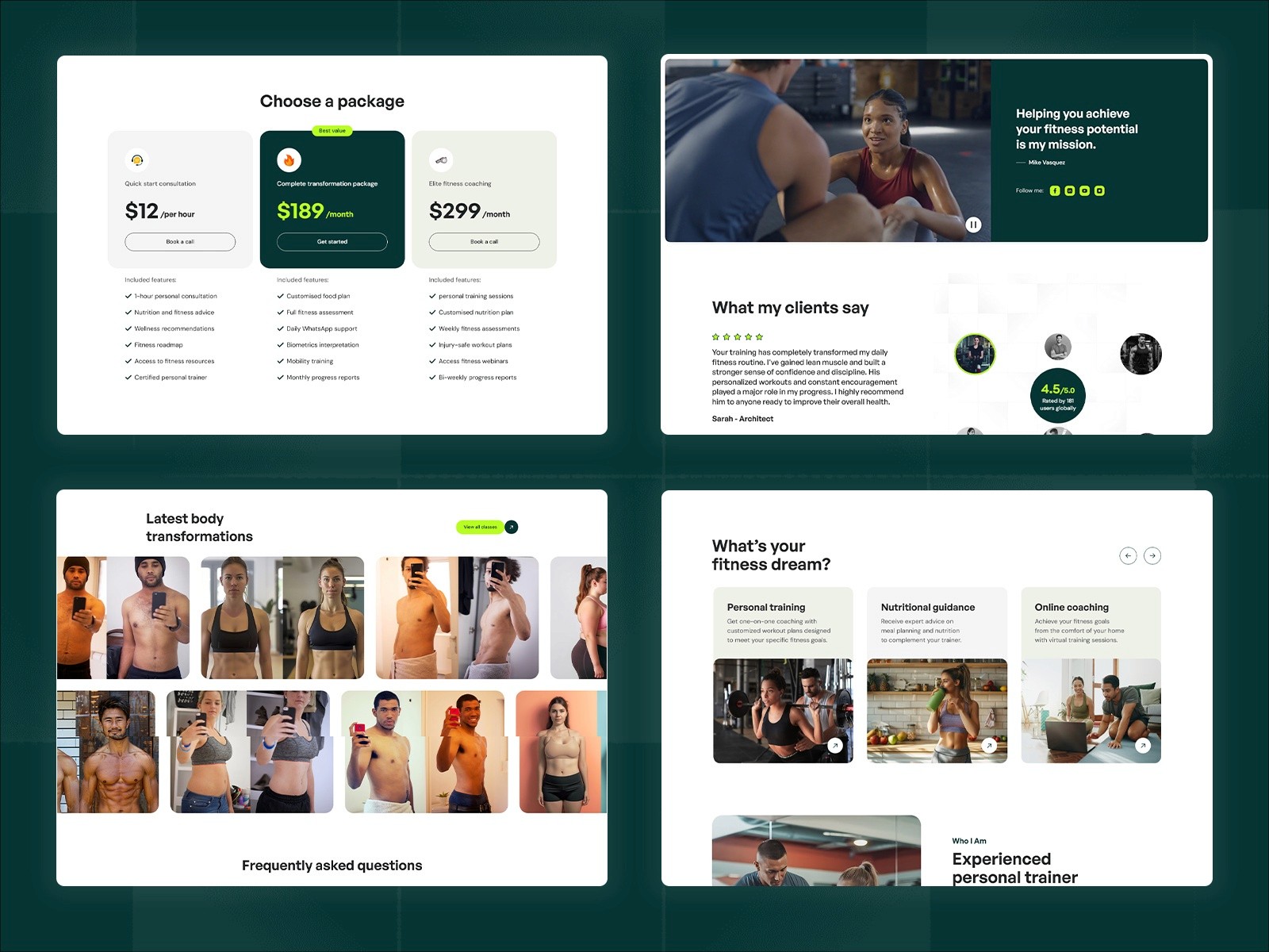 FitCoach — 现代专业教育培训网站设计灵感