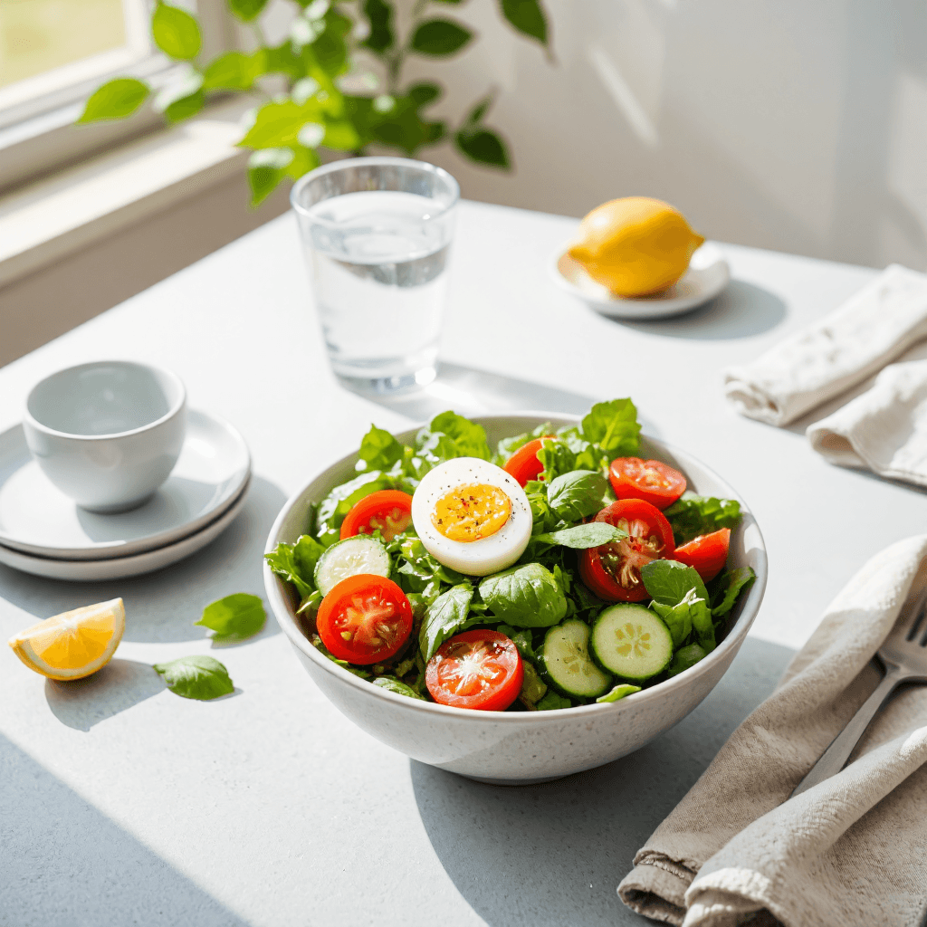 product photography of salad