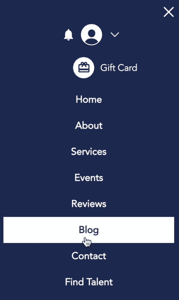 CCP Site Menu for Mobile