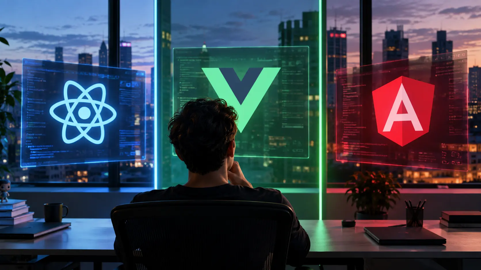 React, Vue ou Angular: qual escolher em 2026? | Menzzo