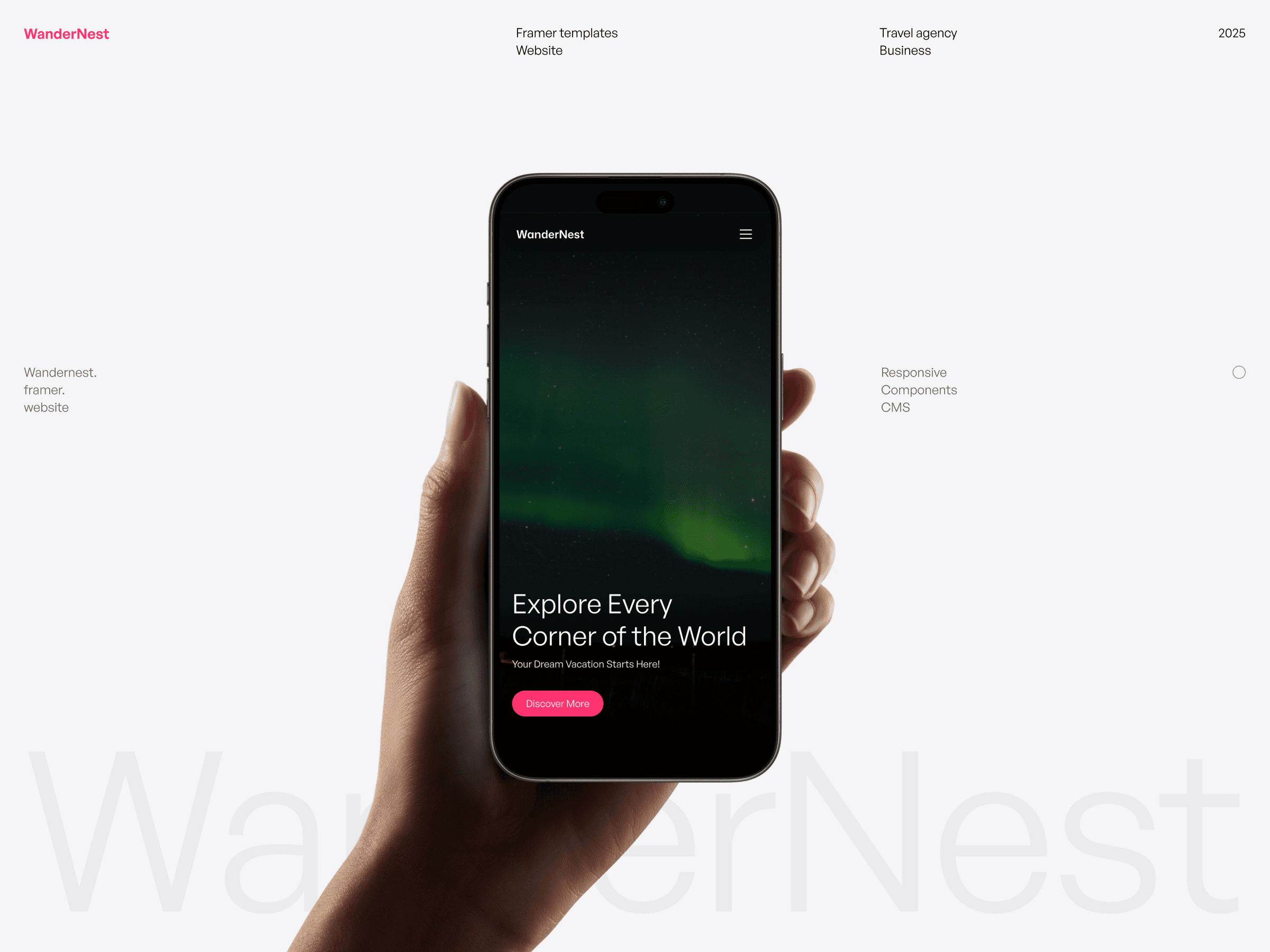 Travel Agency Website Framer Template