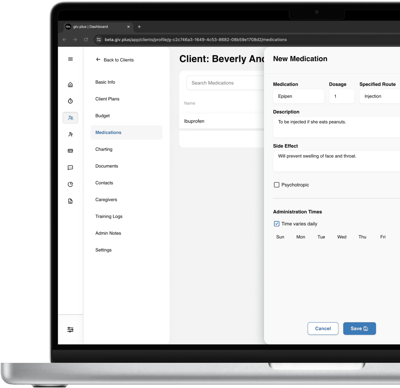 Medication software.