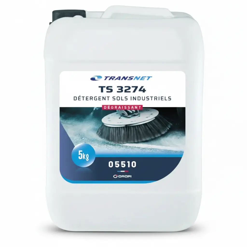 TS 3274 - przemysłowy detergent do podłóg hal, pH 12.5, usuwa ślady wózków widłowych