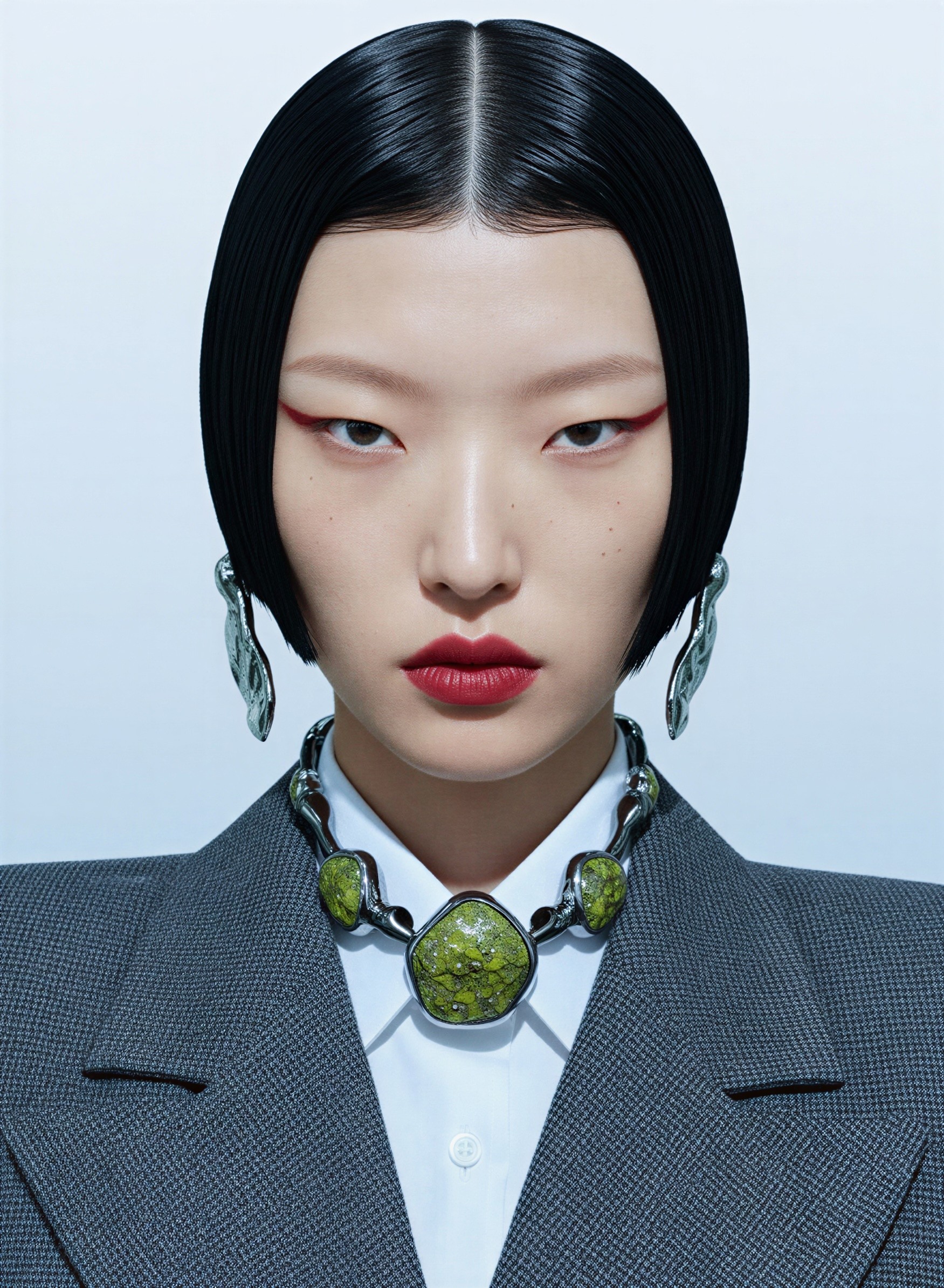 Lady wearing eccentric blazzer