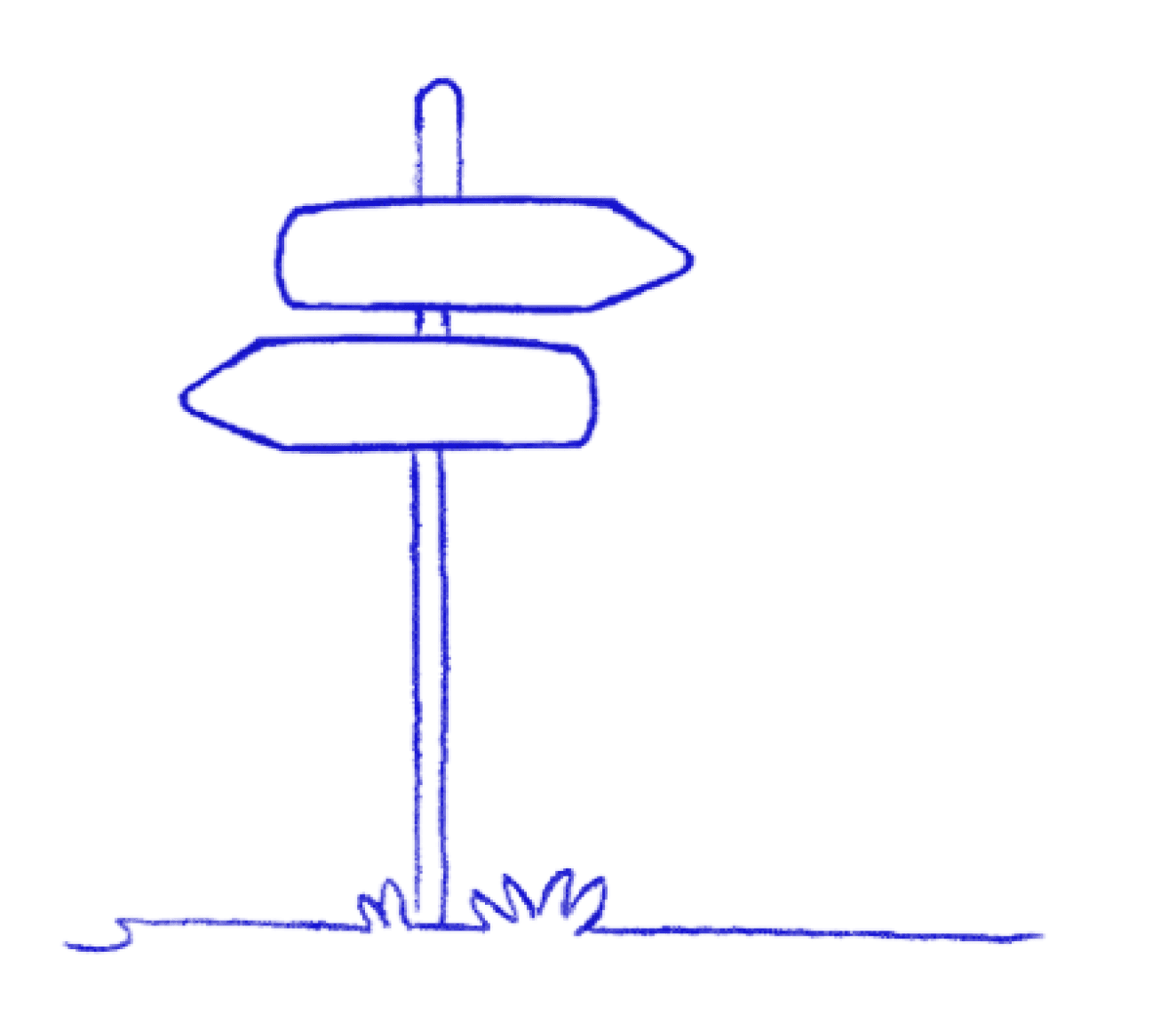 illustration d'un panneau de direction