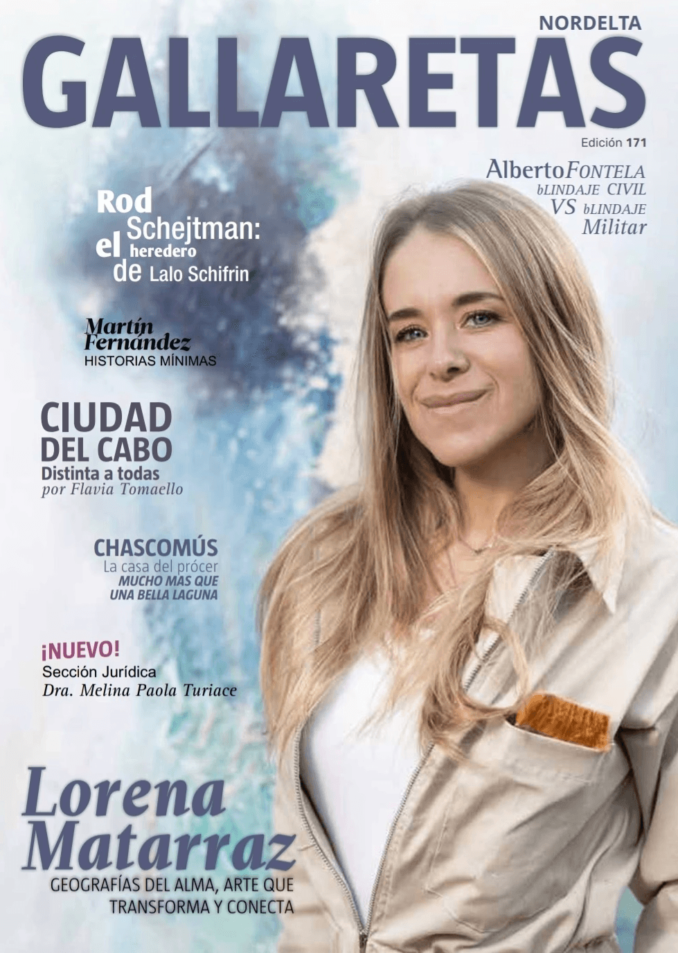 Magazine cover portraying Lorena Matarraz