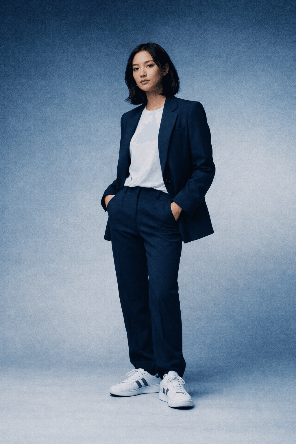 woman in black long sleeve shirt and black pants