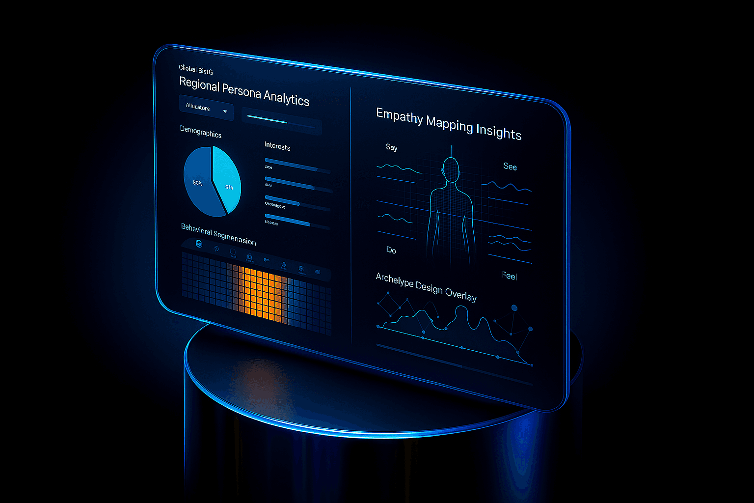 Real-time analytics dashboard showing validated cross-cultural SaaS personas