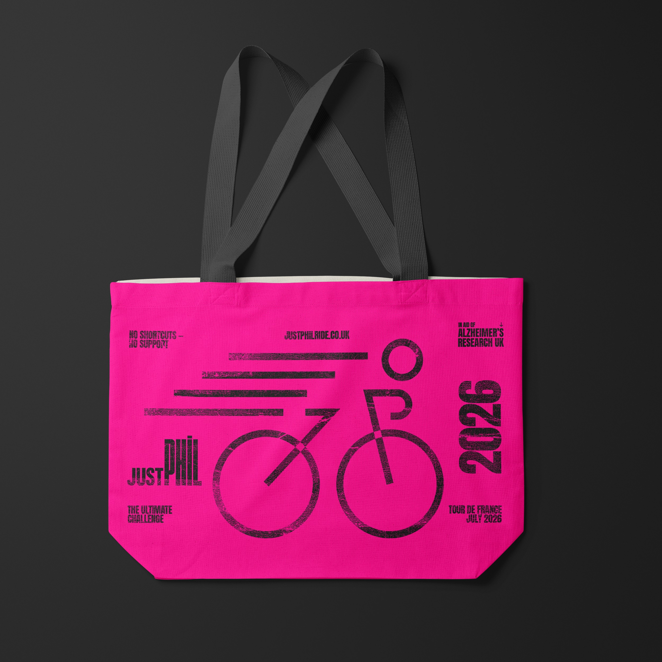 Just Phil tote bag design