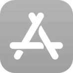 Apple AppStore logo greyscale