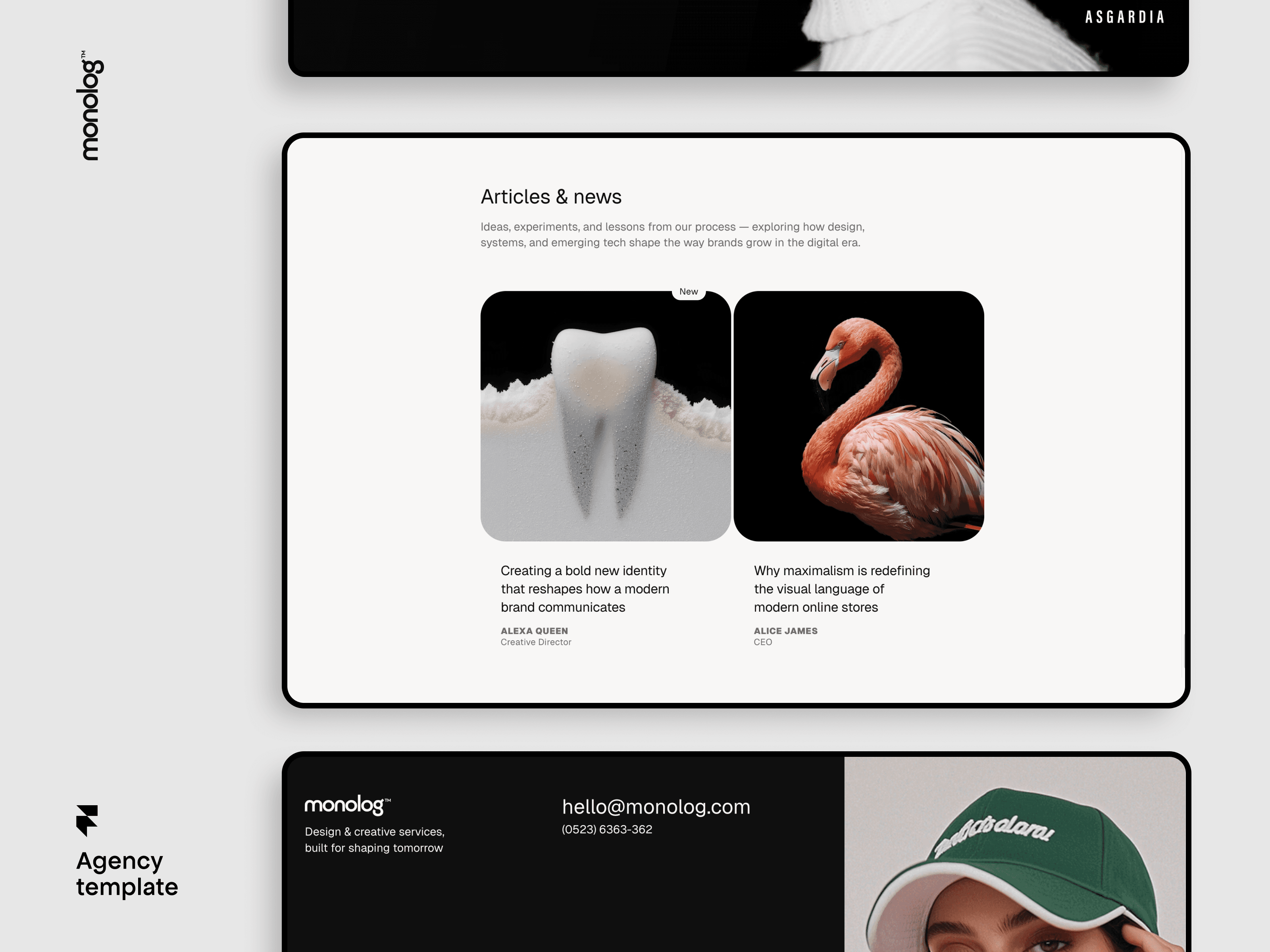 Monolog Framer template