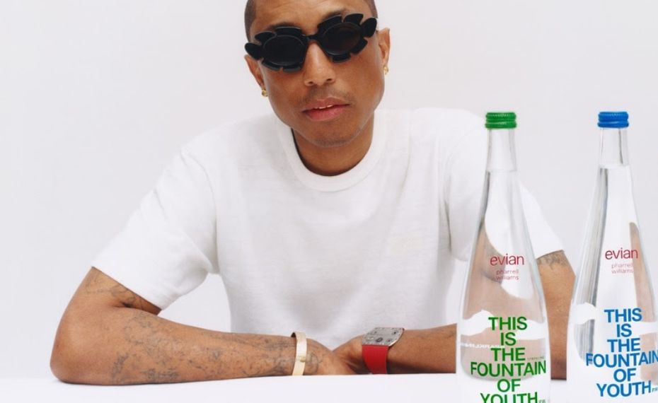 Evian e Pharrell Williams lançam colaboração exclusiva no Brasil