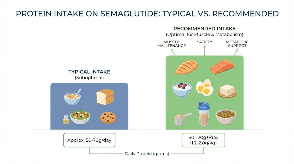 Recommended protein intake for semaglutide users to break weight loss plateau