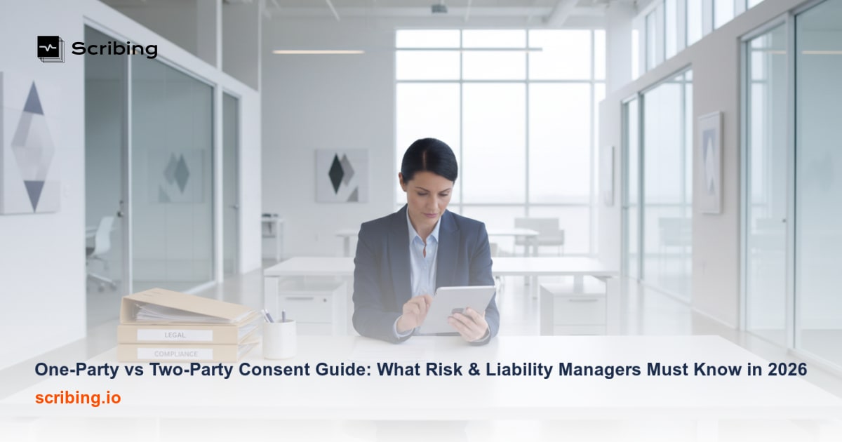 Corporate guide to understanding one-party versus two-party recording consent laws for risk and liability management professionals