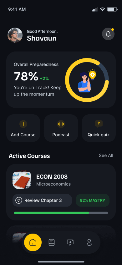 Studillo AI podcast learning interface