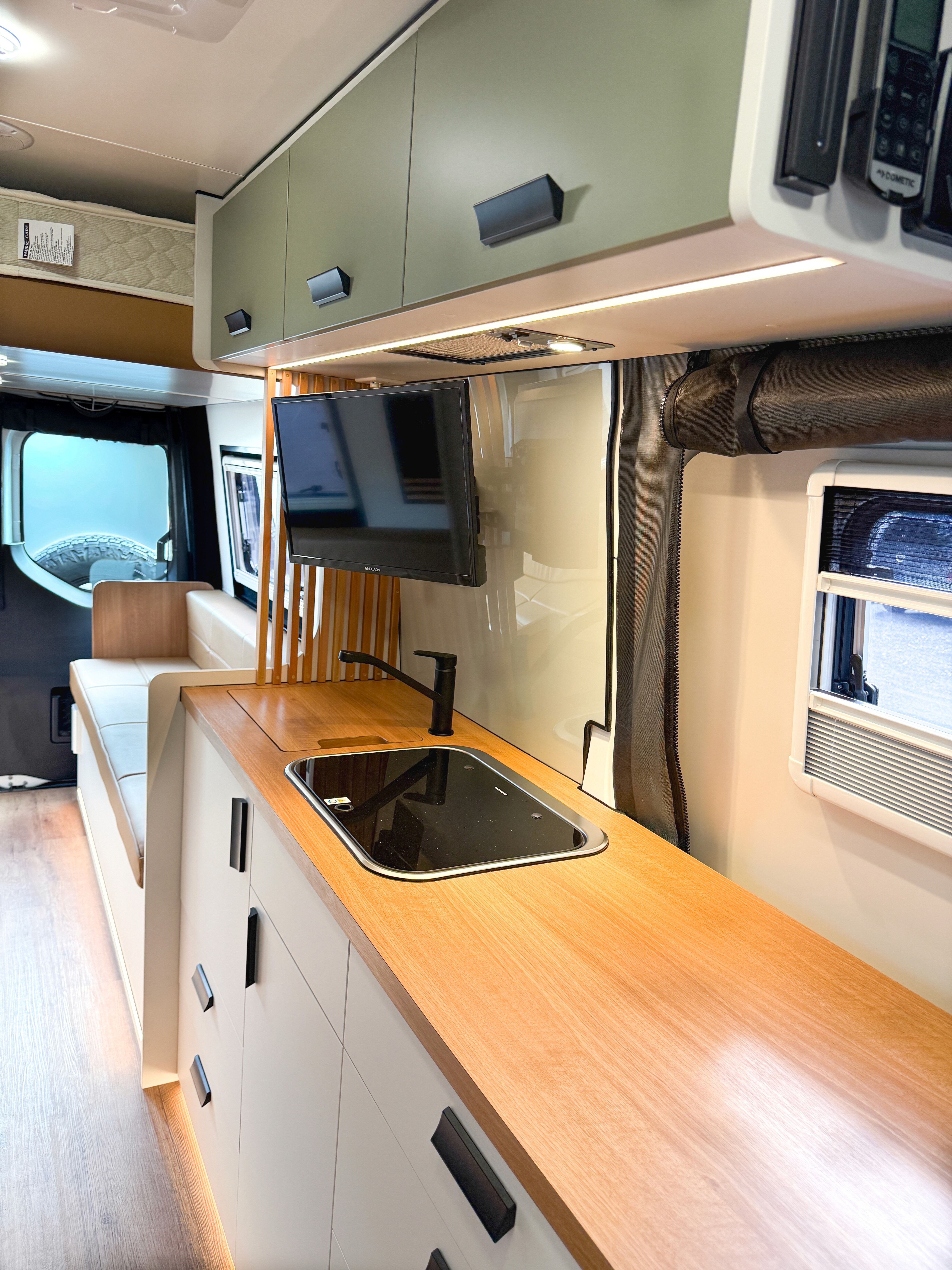 Campervan internal kitchen