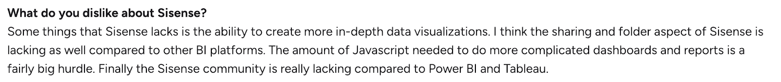 Review of Sisense's slow dashboard loading