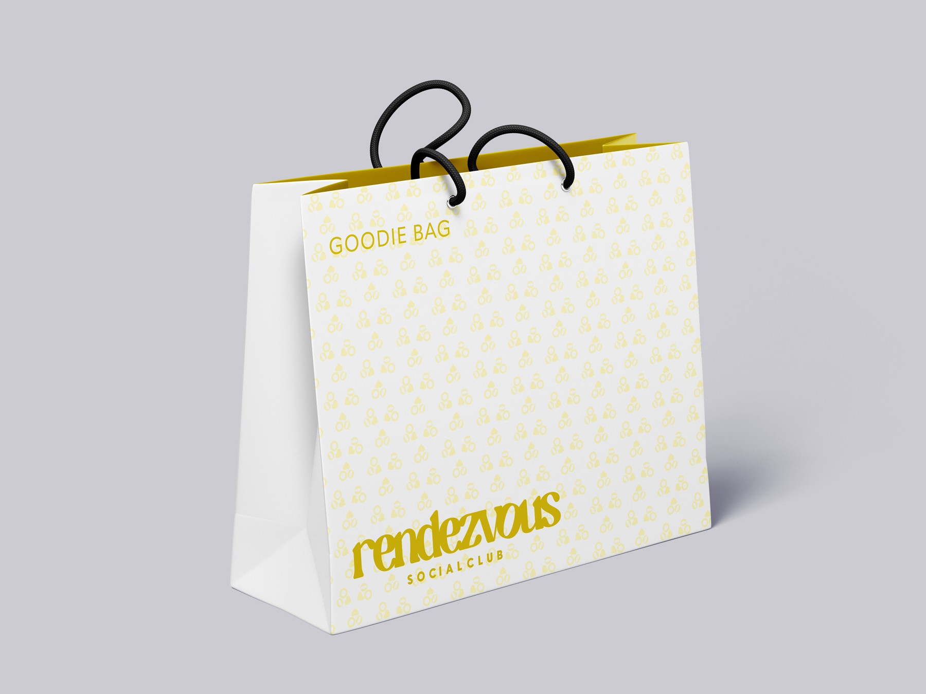 Bolsa de regalo para el Rendezvous Social Club Mallorca en blanco