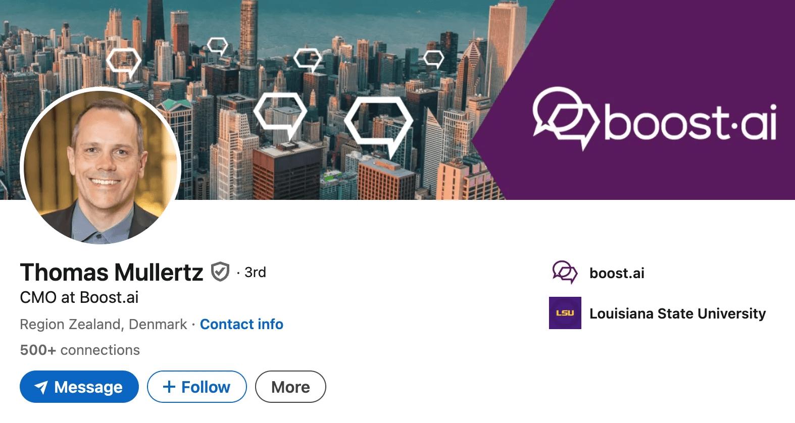 Boost.ai Marketing Spotlight: Thomas Mullertz Linkedin