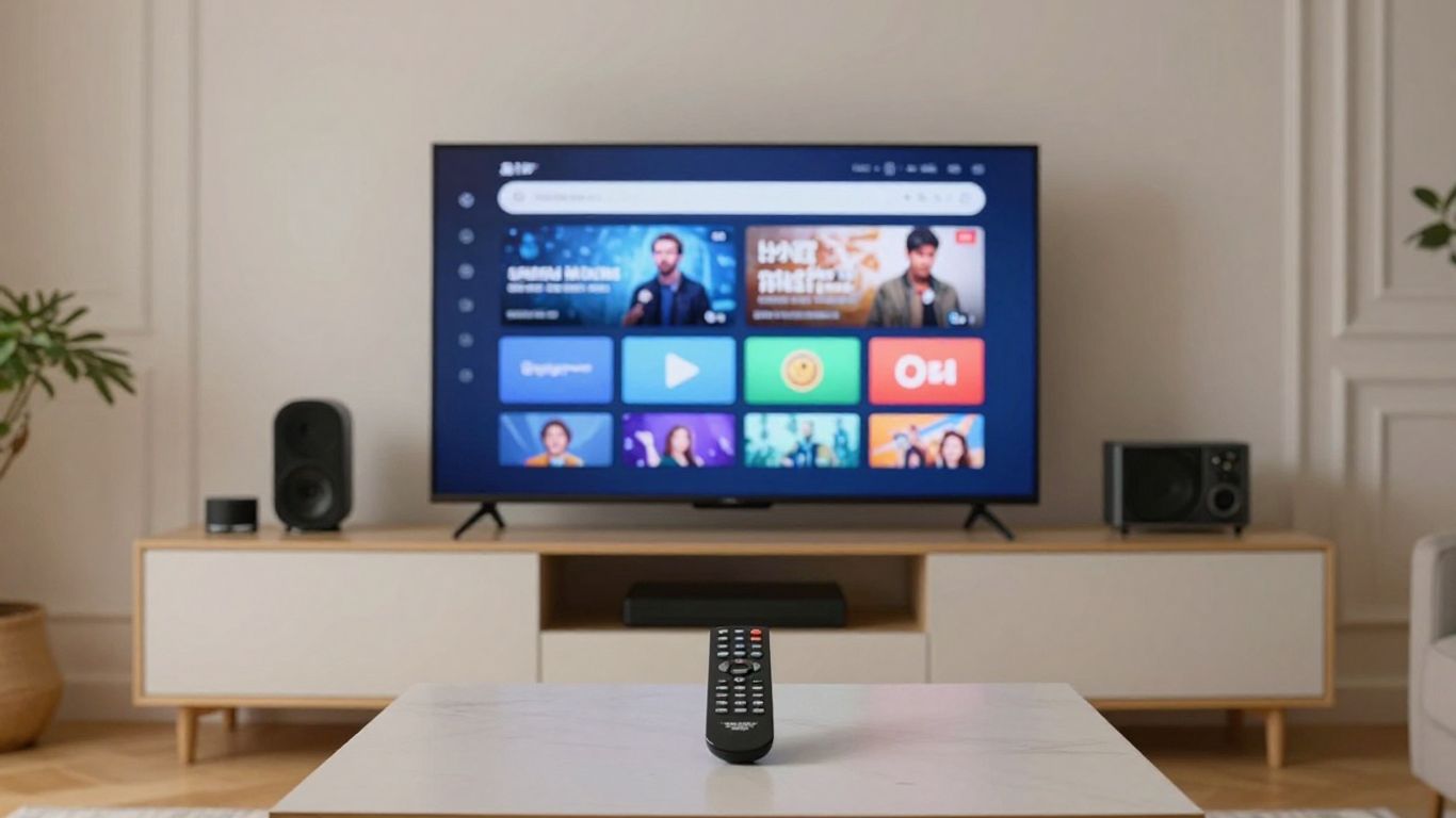 French streaming setup with varied programme choices
