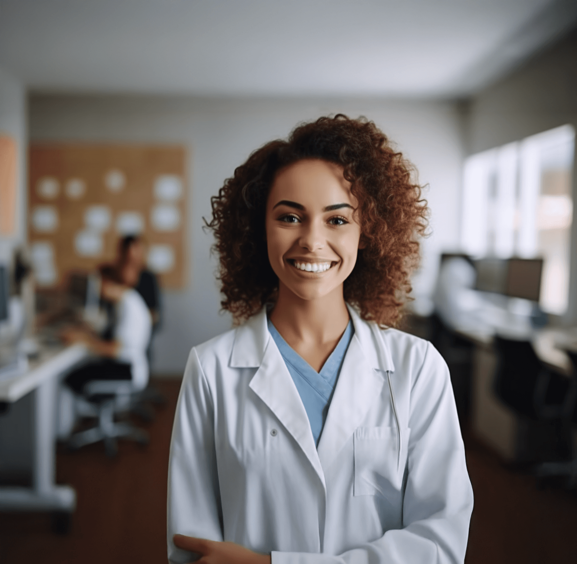 Dentist standing in dentistry office