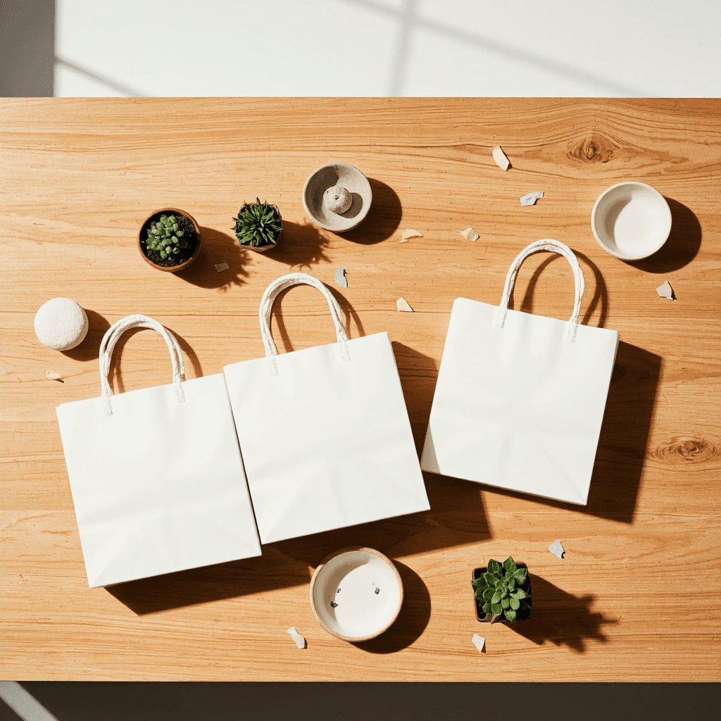 product photography of shopping bags