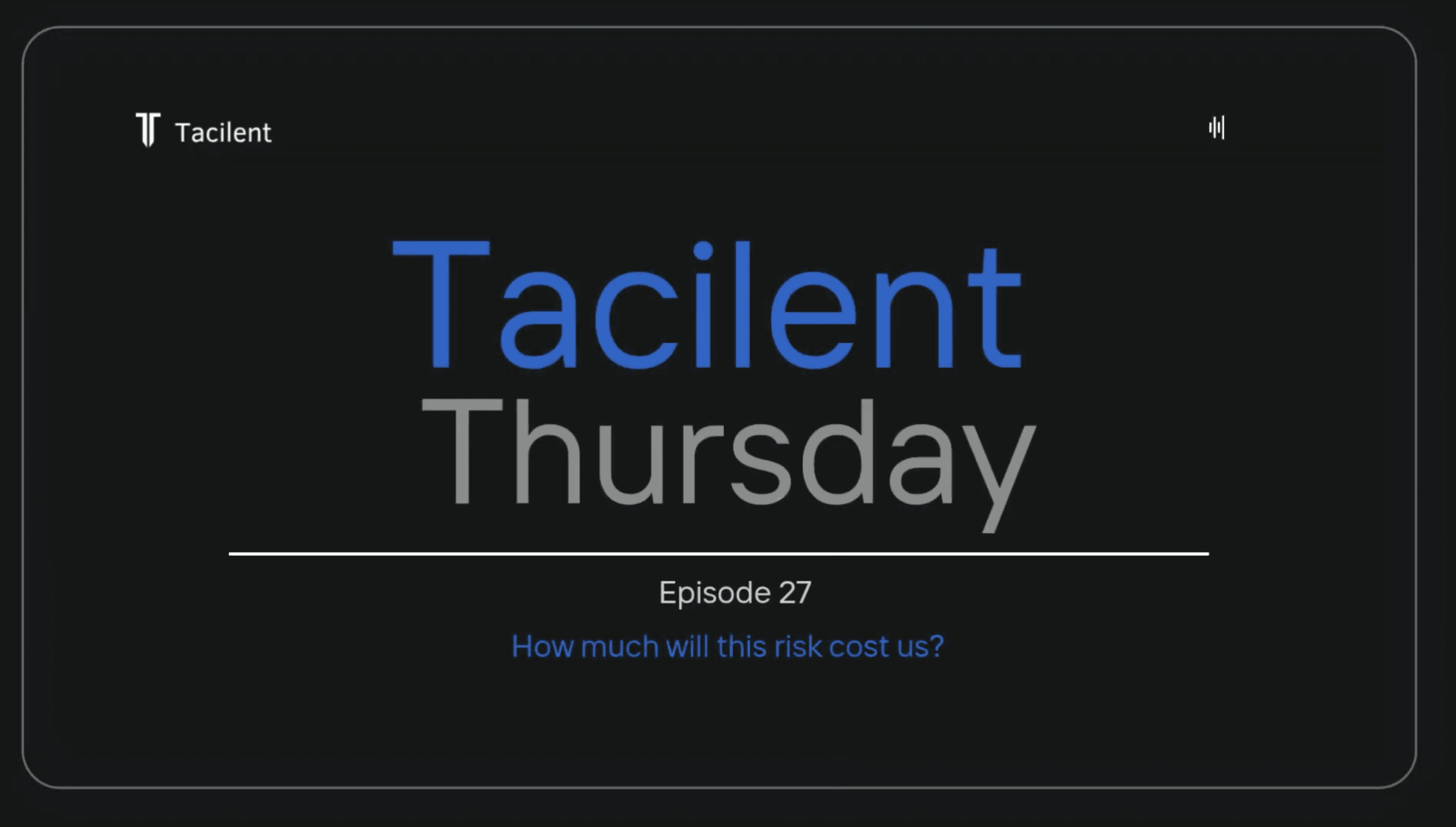 The image is a promotional graphic for Tacilent Thursday, Episode 18, featuring a microphone and the text "team spotlight"