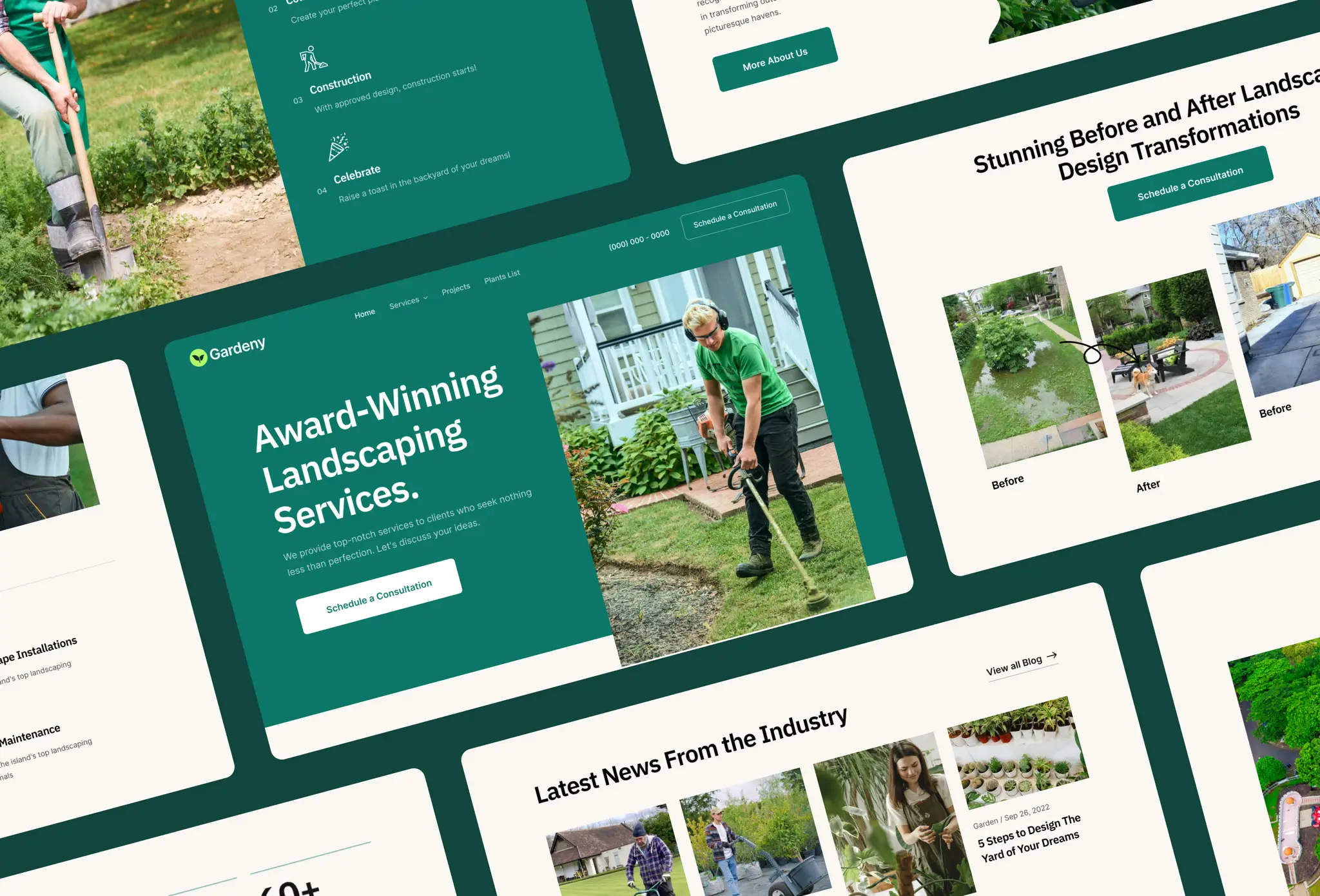 gardeny lawn & landscaping service framer template