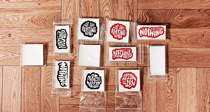sticker piles on top of wood floor