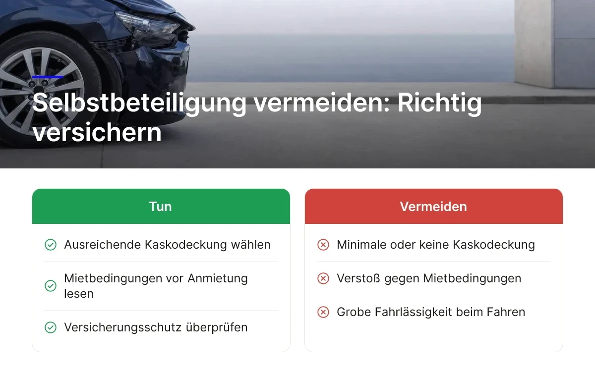 Selbstbeteiligung vermeiden: Richtig versichern