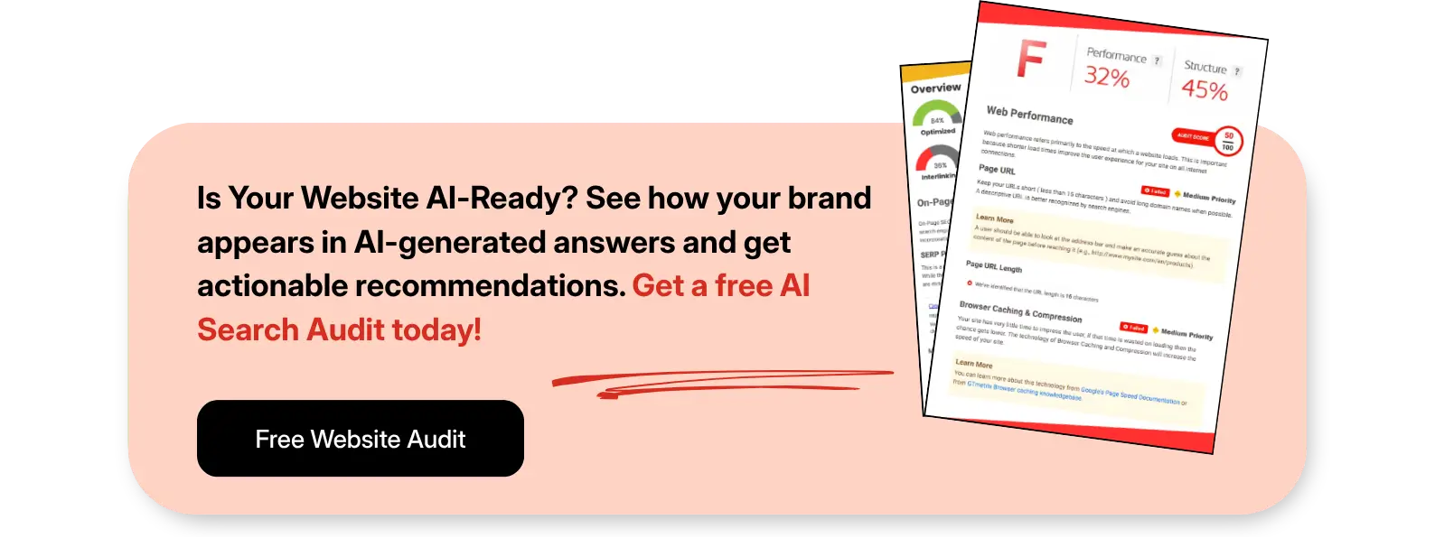Call-to-action for Free Website Audit