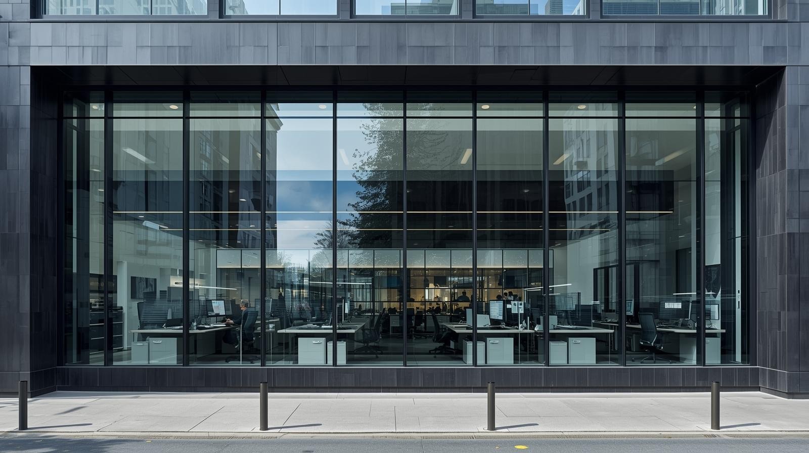 Electronic products (monitor, laptop, tablet, phone) on a table.
