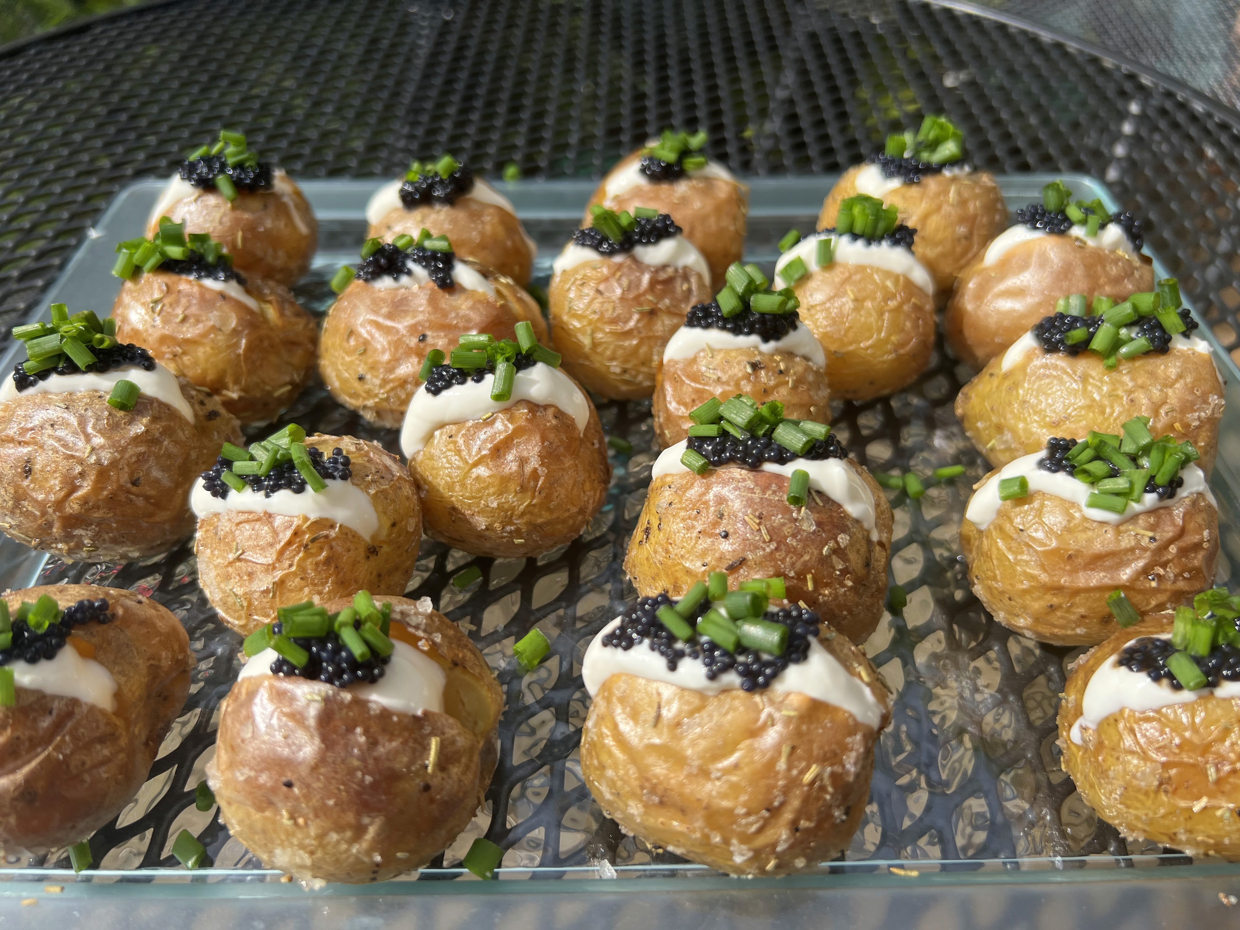 Stuffed Baked Potatos on a plate