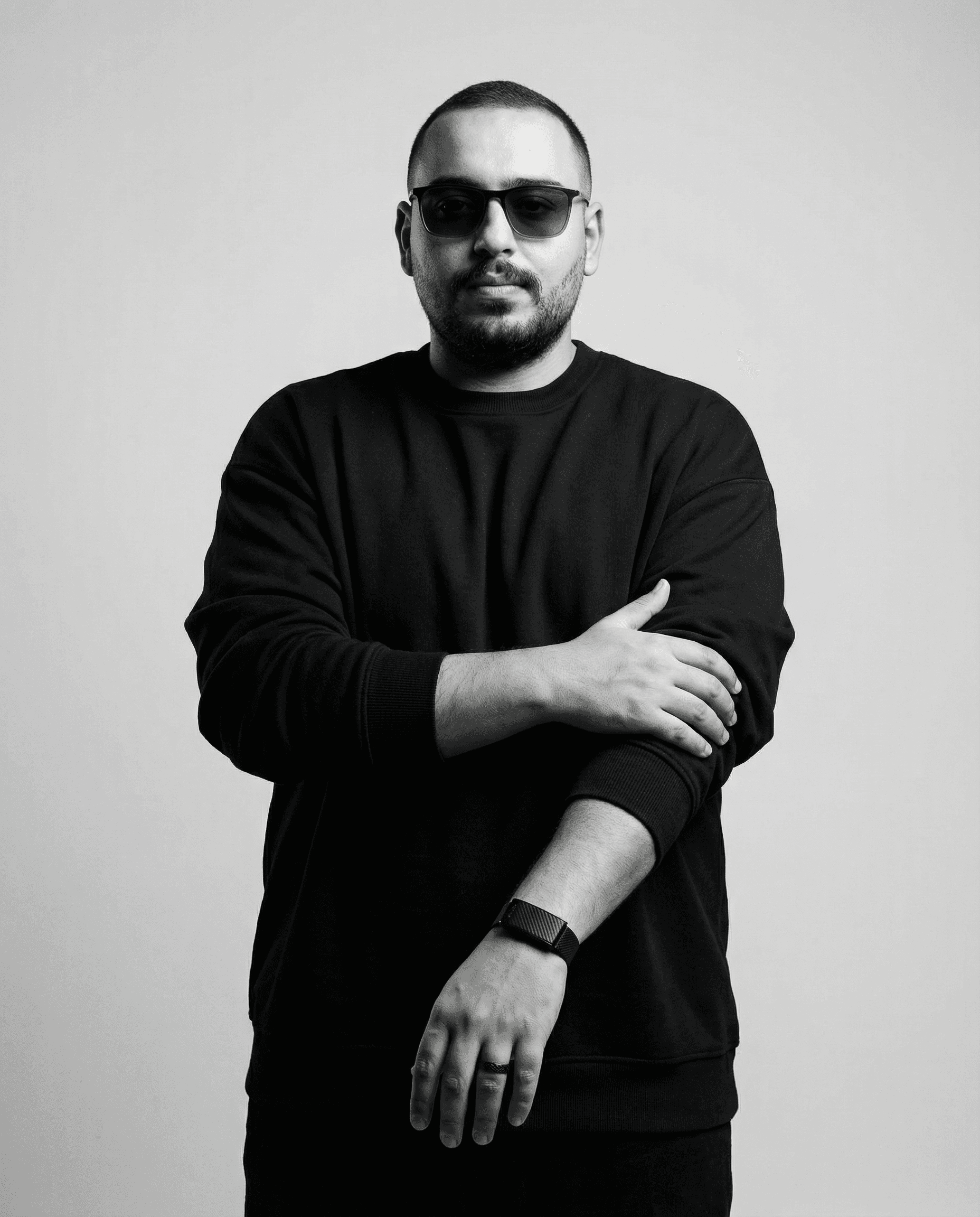 Portrait of man looking to the right