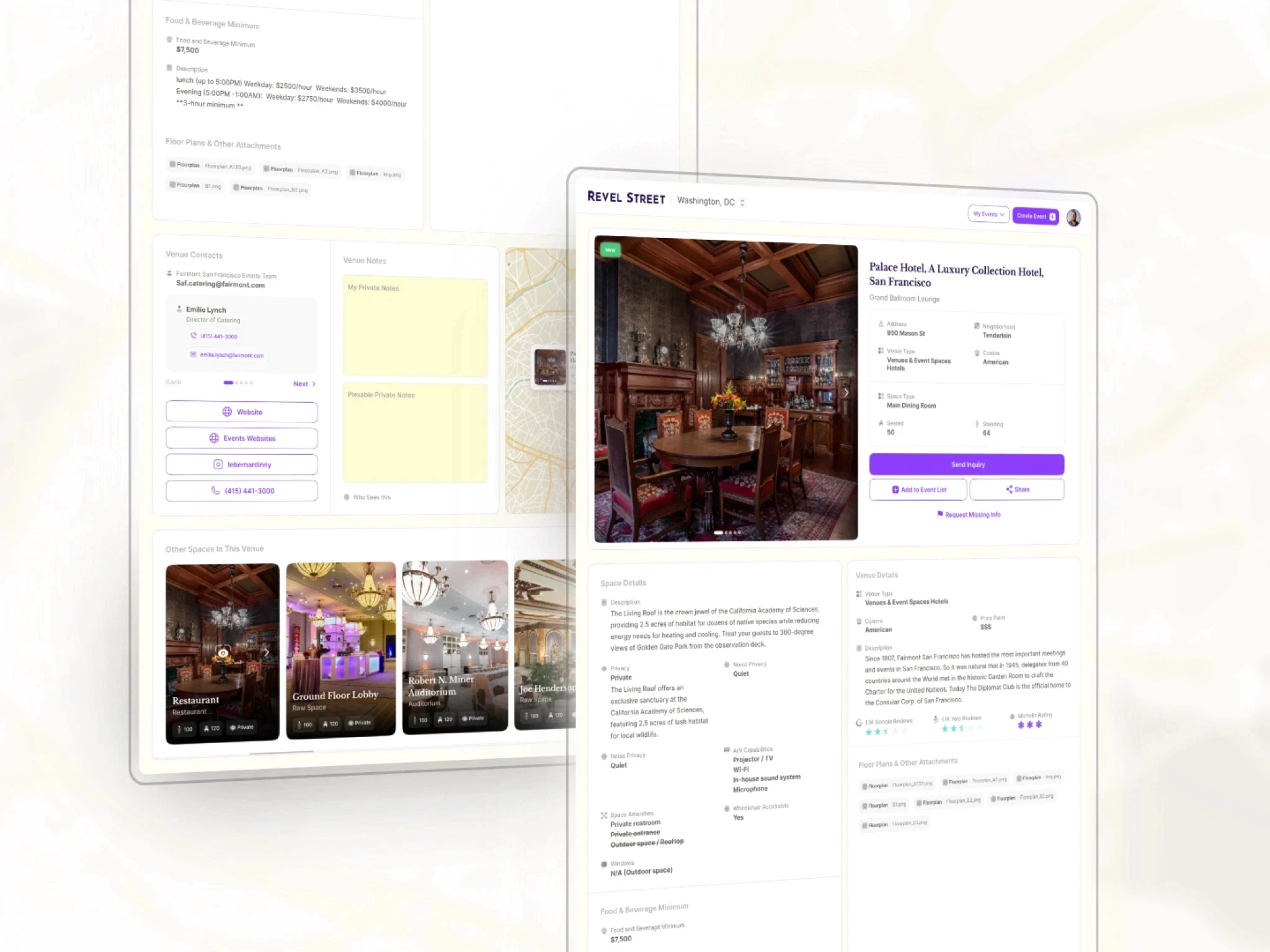 Revel Street direct venue request flow