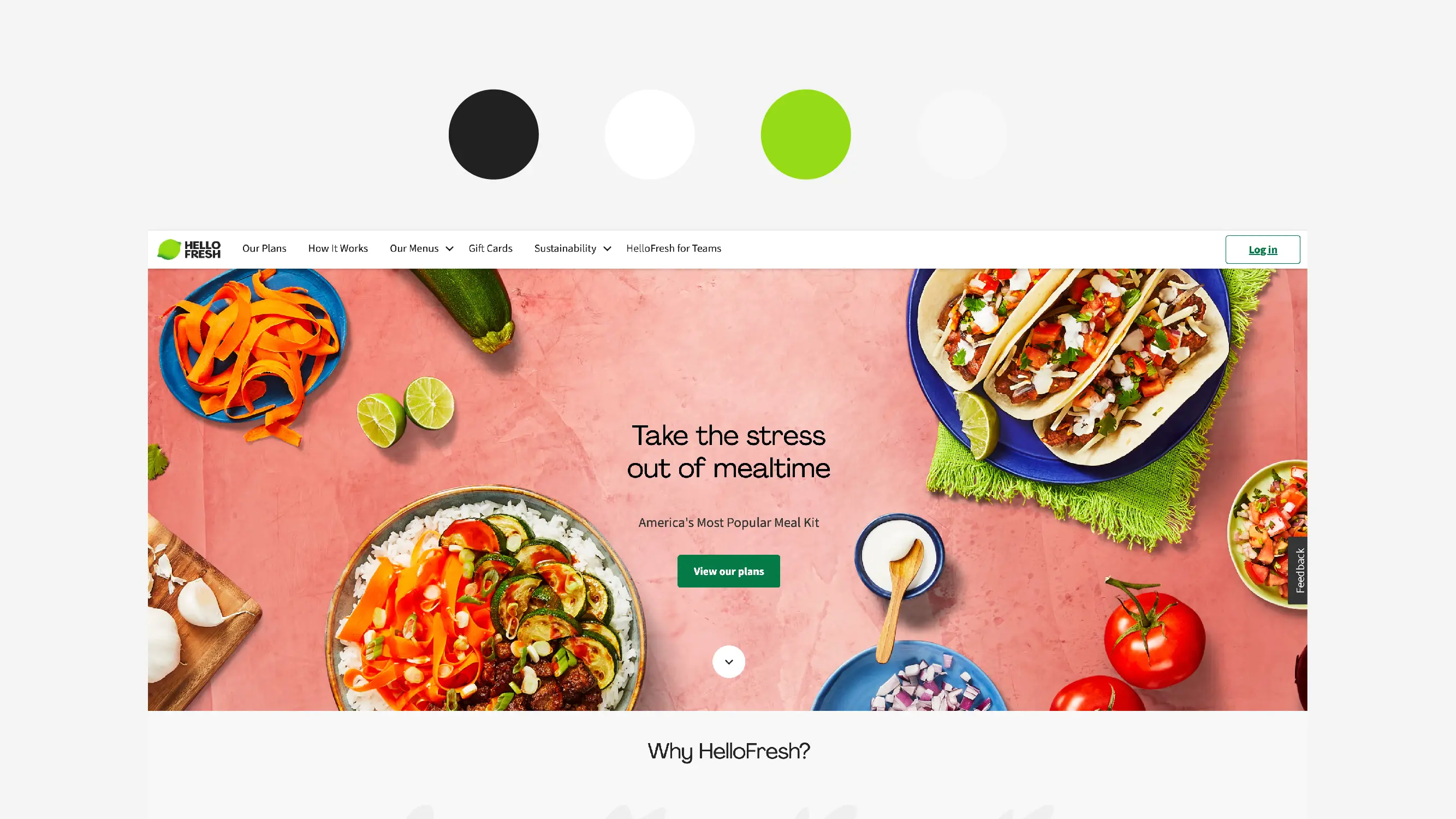 hello fresh website color scheme