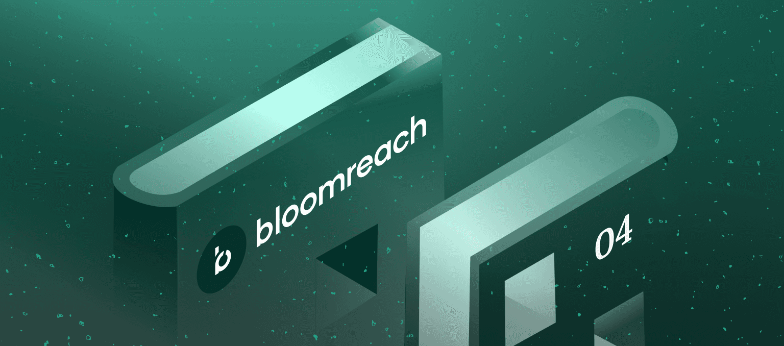 Bloomreach implementation playbook hero image with stylized platform-inspired shapes and part four numbering.