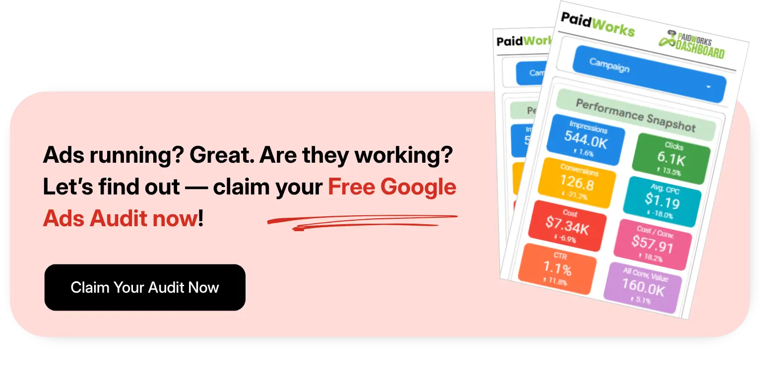 Call-to-action for a free google ads audit 
