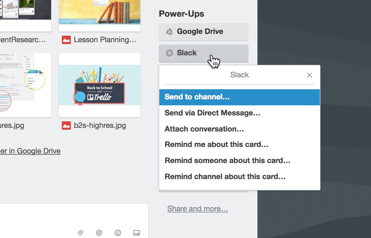 Slack power-up for Trello