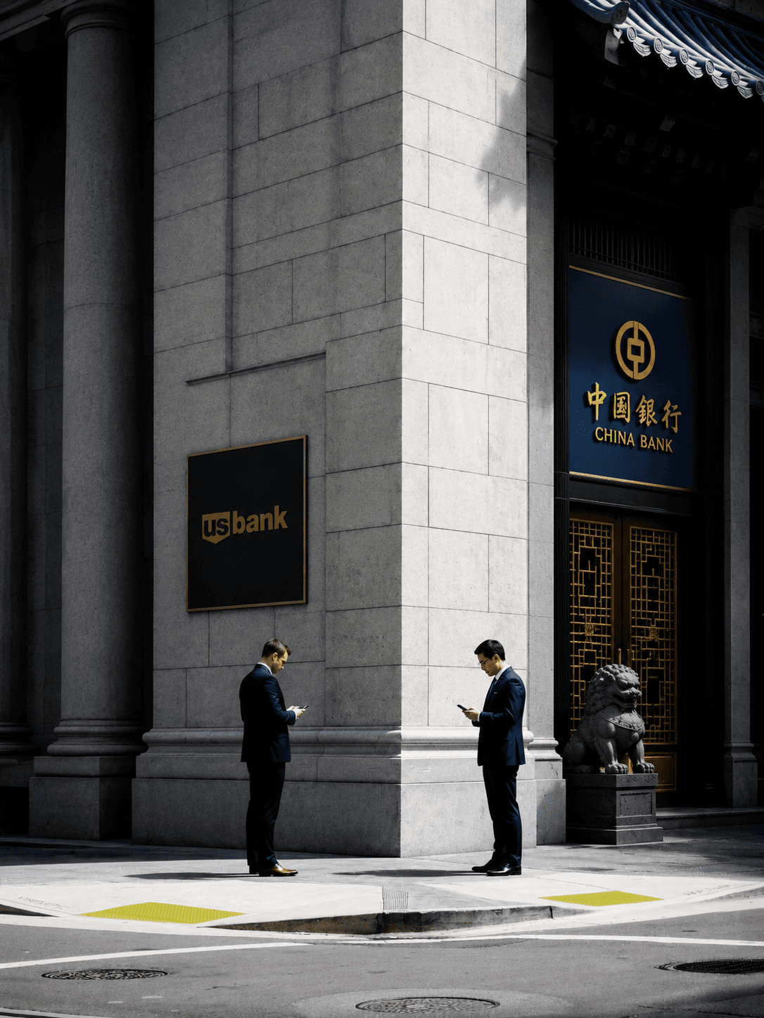 man standing near road beside building during daytime